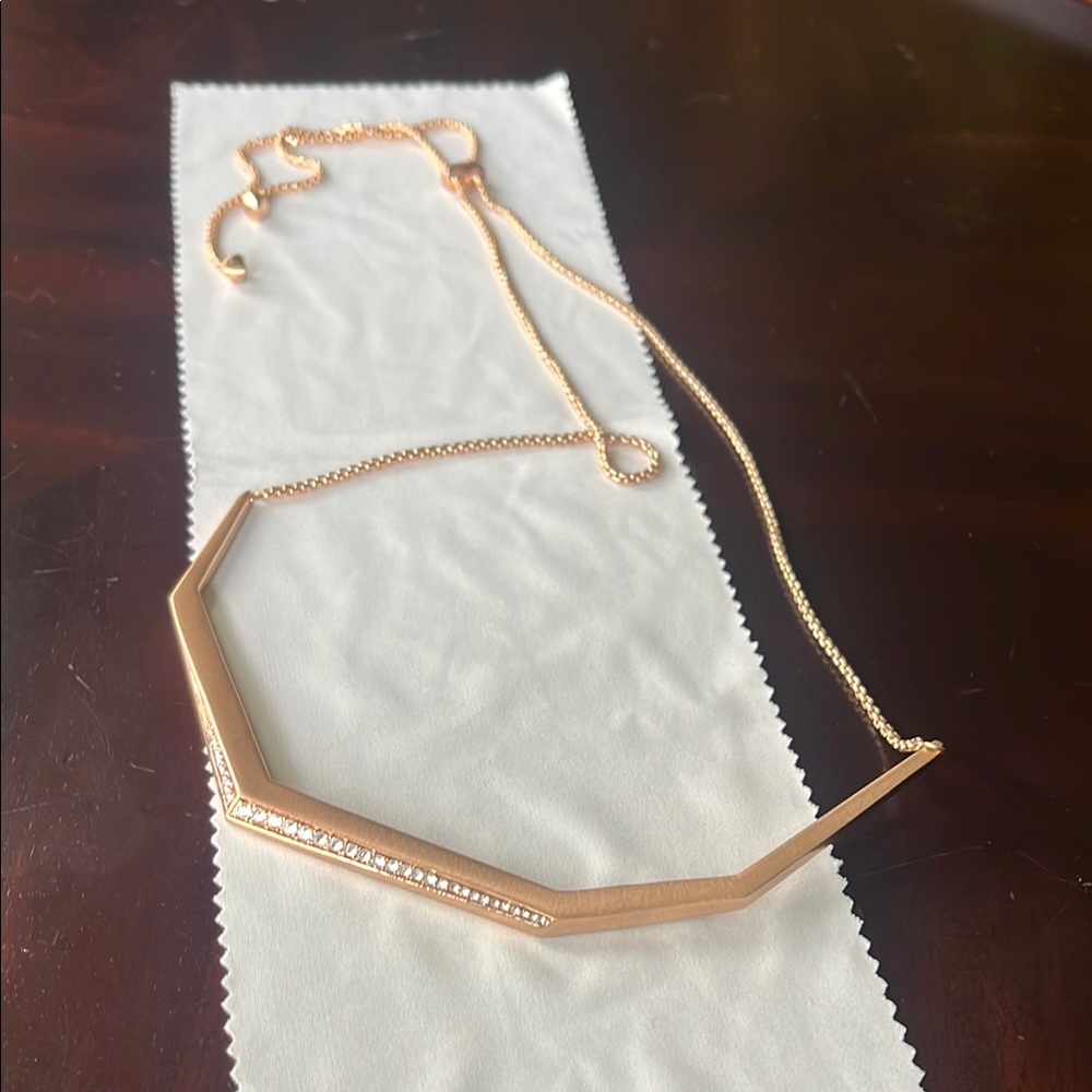 Kendra Scott Gold Necklace Modern Minimalist Design with Adjustable Length